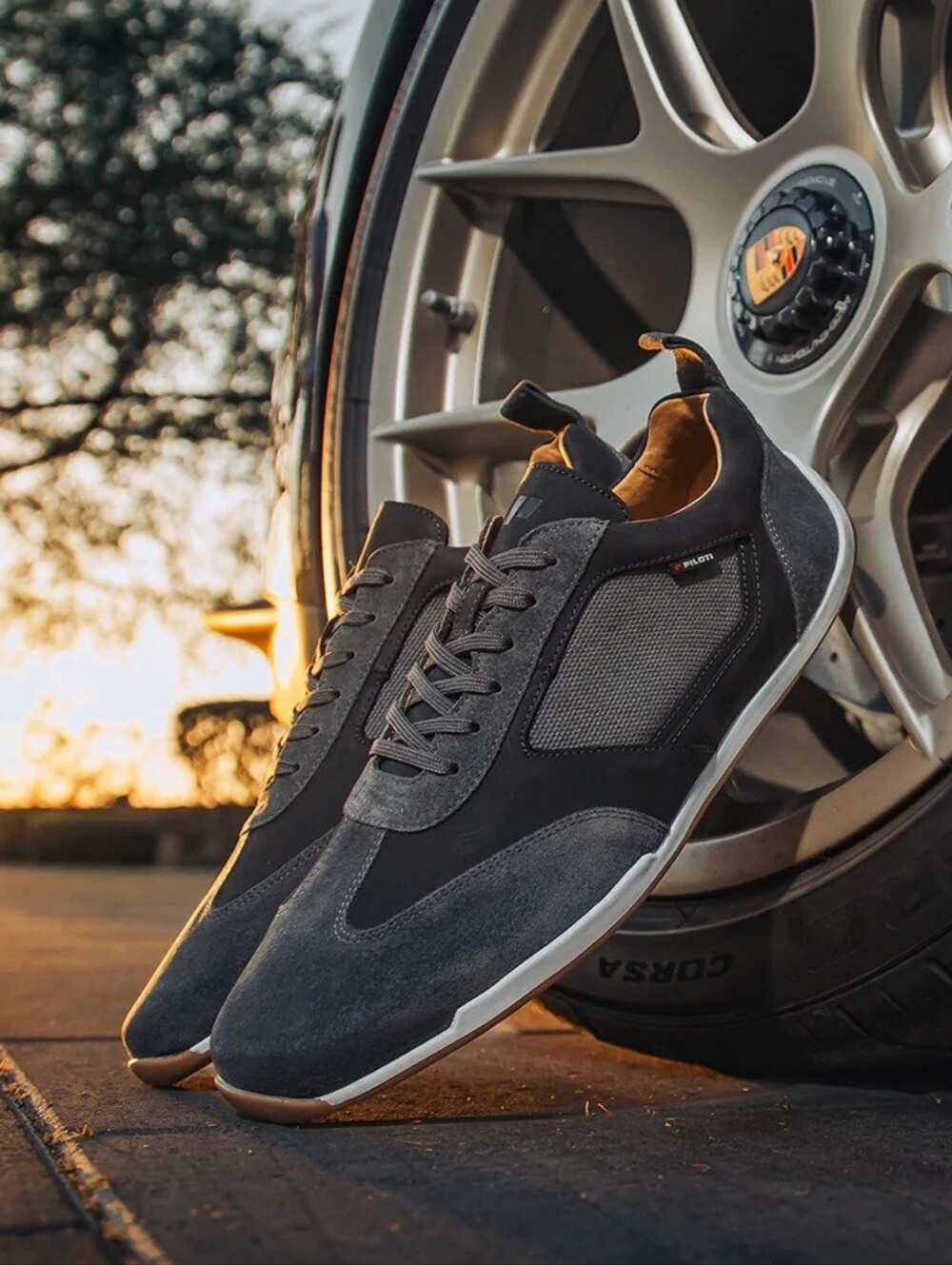 Piloti Endurance 24H Le Mans Slate Grey Men's Driving Sneaker, Size 7 ~ NWT